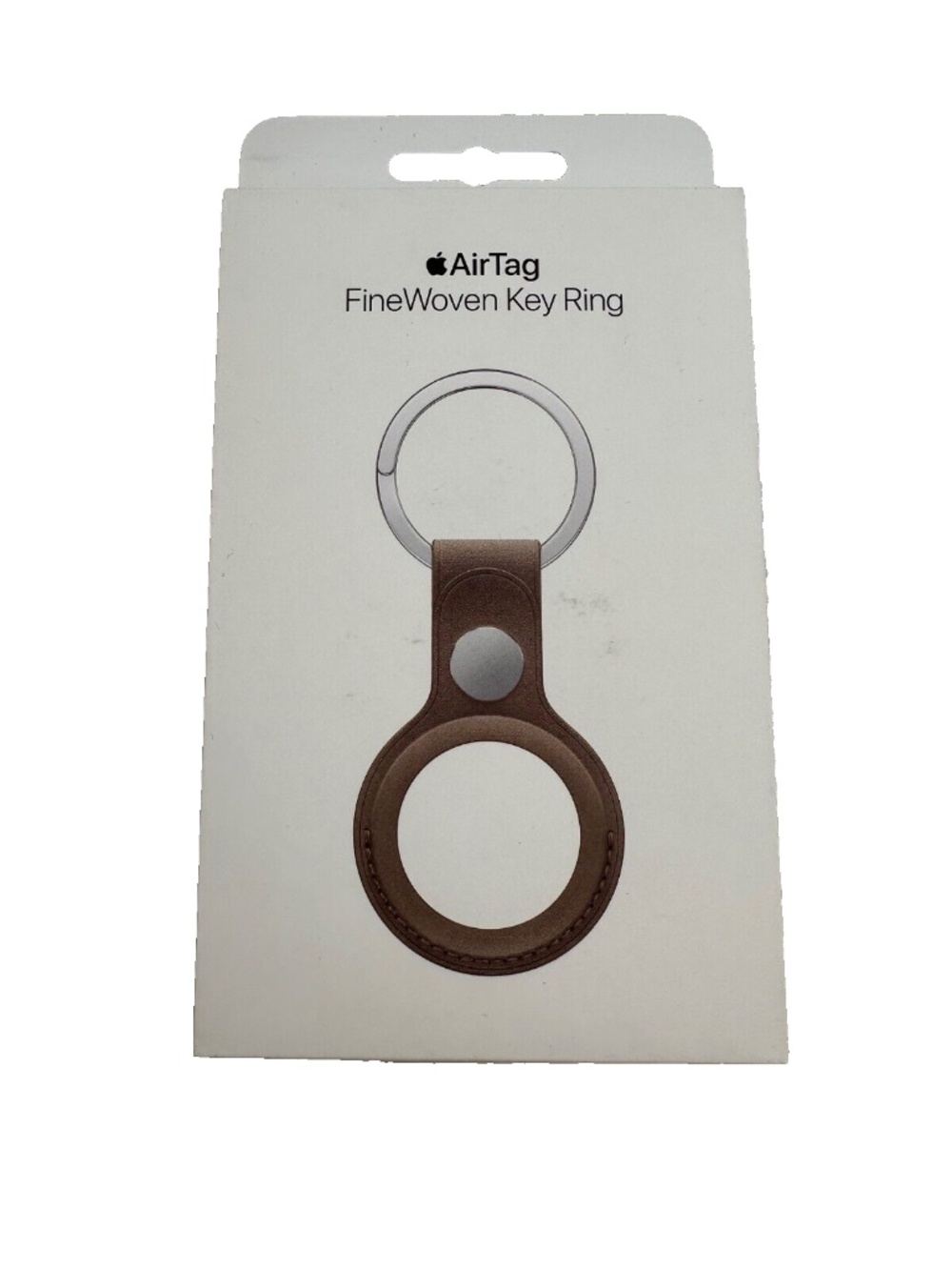 GENUINE APPLE AIRTAG FINEWOVEN KEY RING SADDLE BROWN MT2L3ZM/A NEW